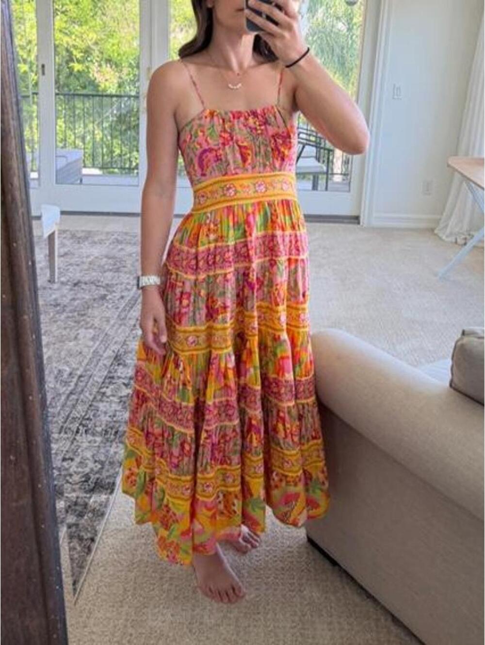 Farm Rio Mixed Fruits Paradise Dress